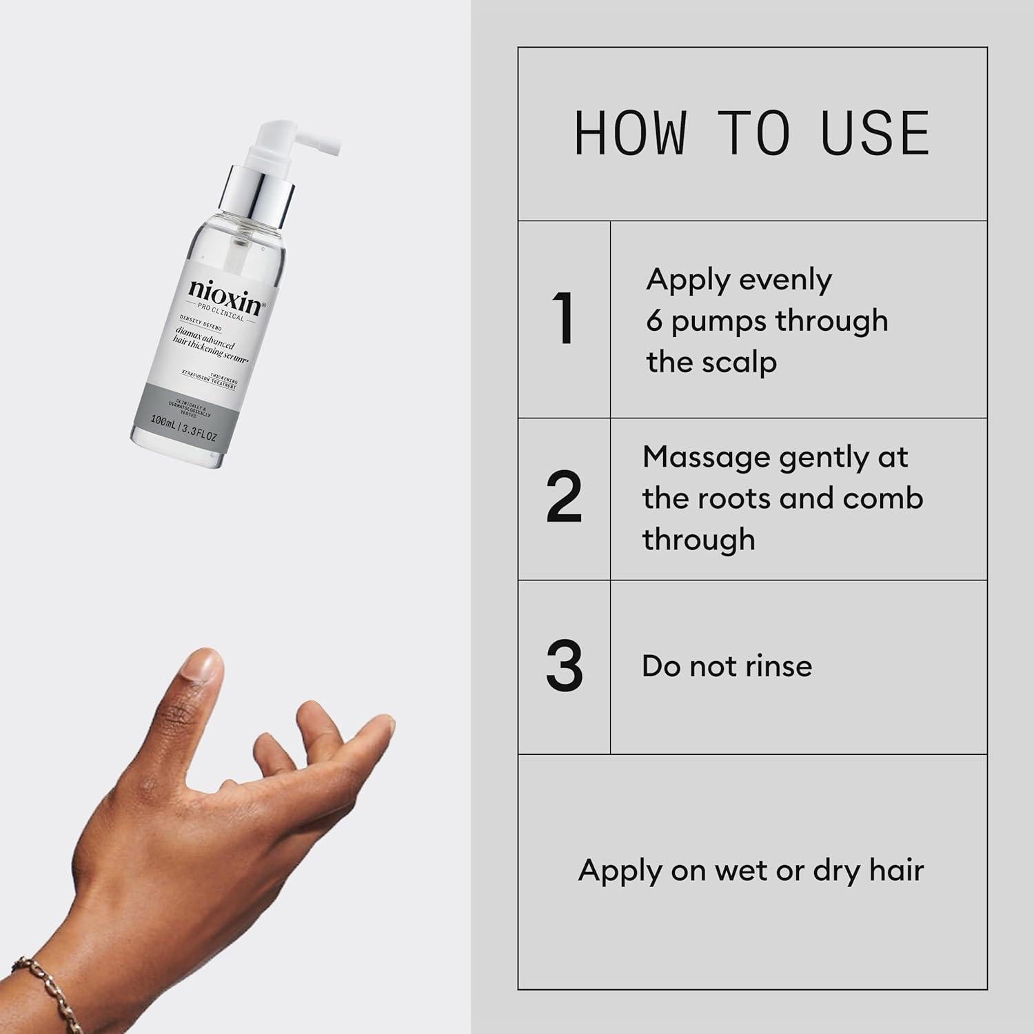 Suero Acondicionador Nioxin Diamax Advanced 100 ml con Cafeína