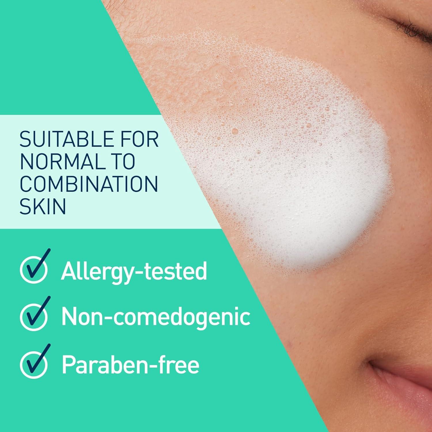 CeraVe Limpiador Facial Espuma 289.9g Piel Mixta Hidratante