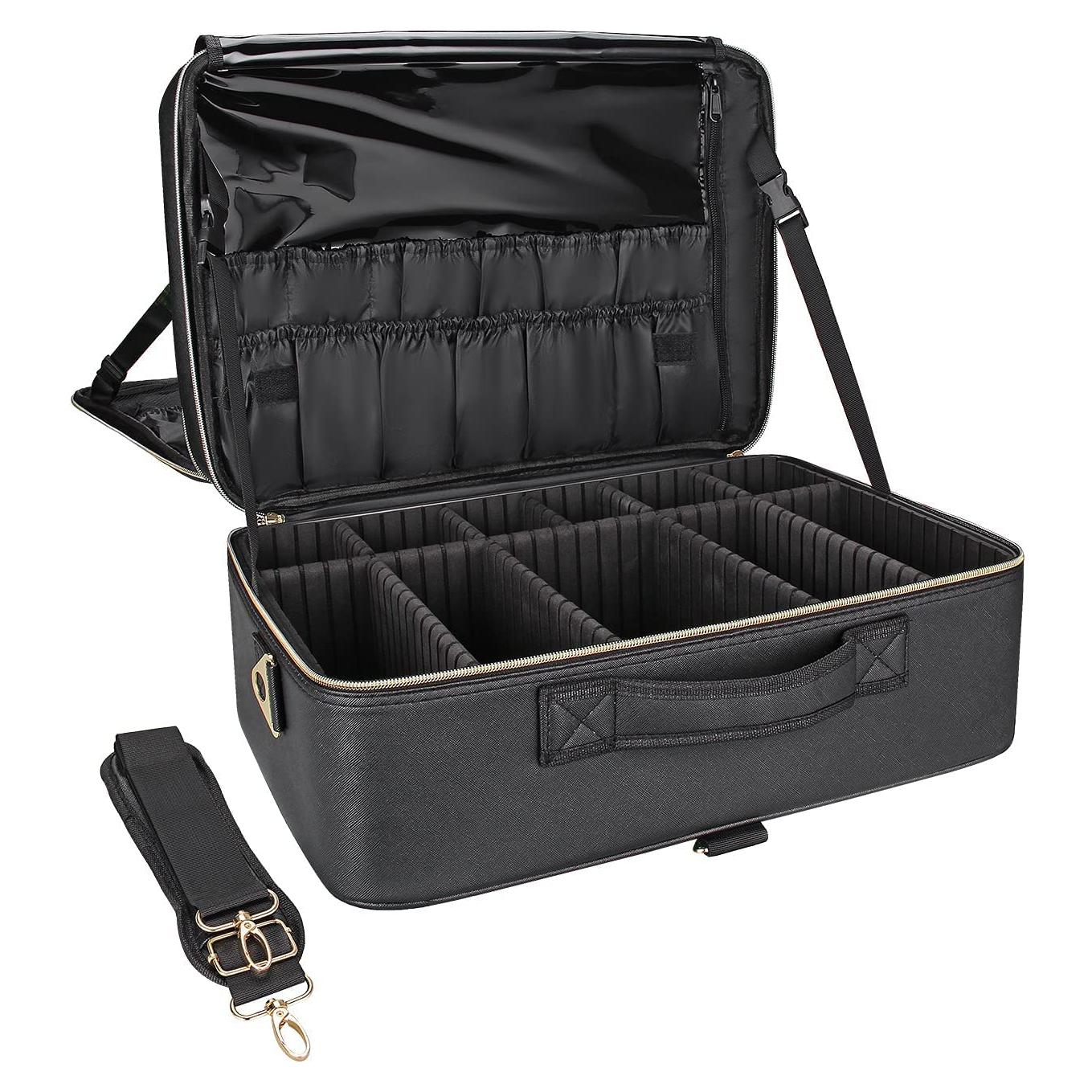 Bolsa de Maquillaje Extra Grande Relavel con Divisores Ajustables