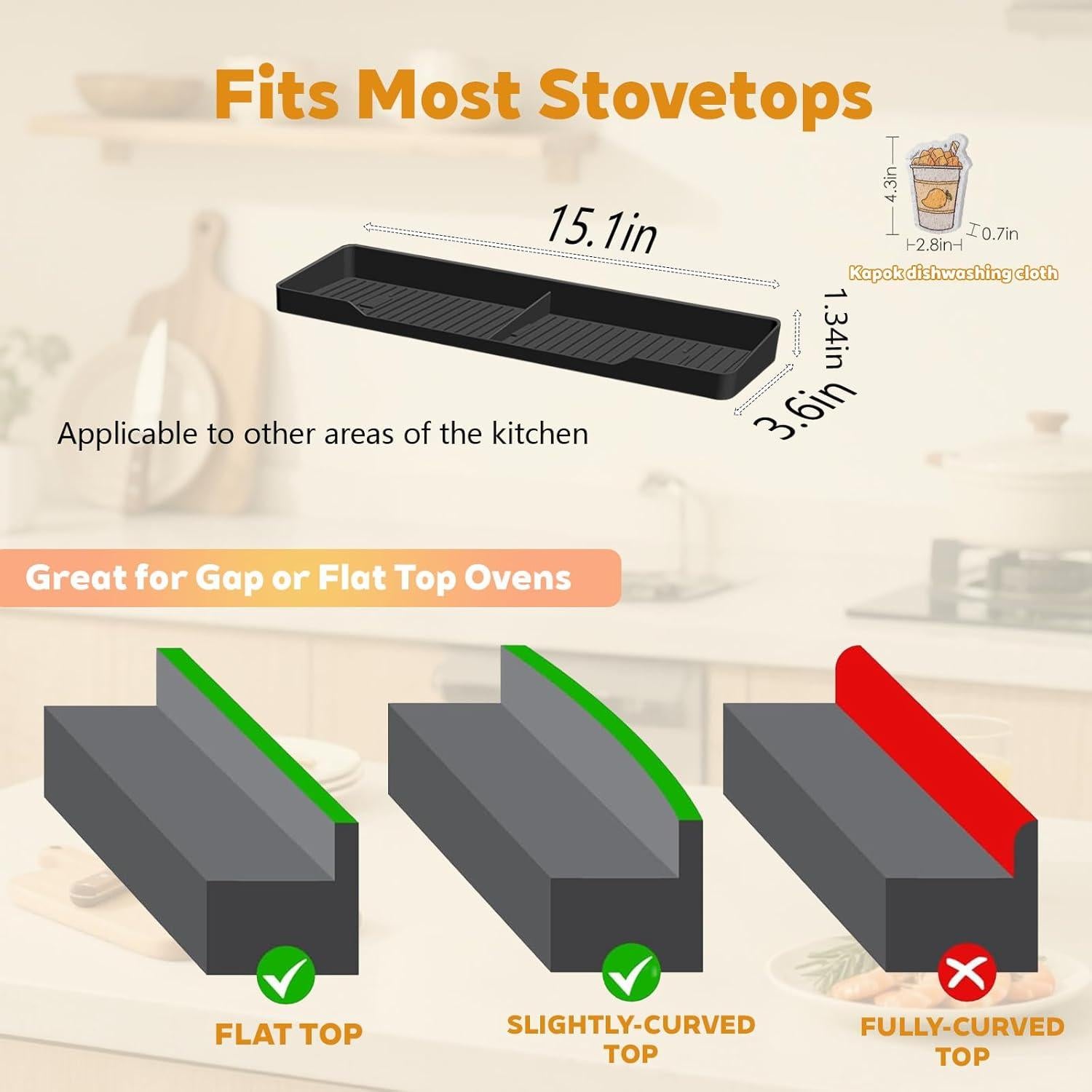 Estante Magnético de Silicona BoBoWalk 76 cm Negro para Cocina