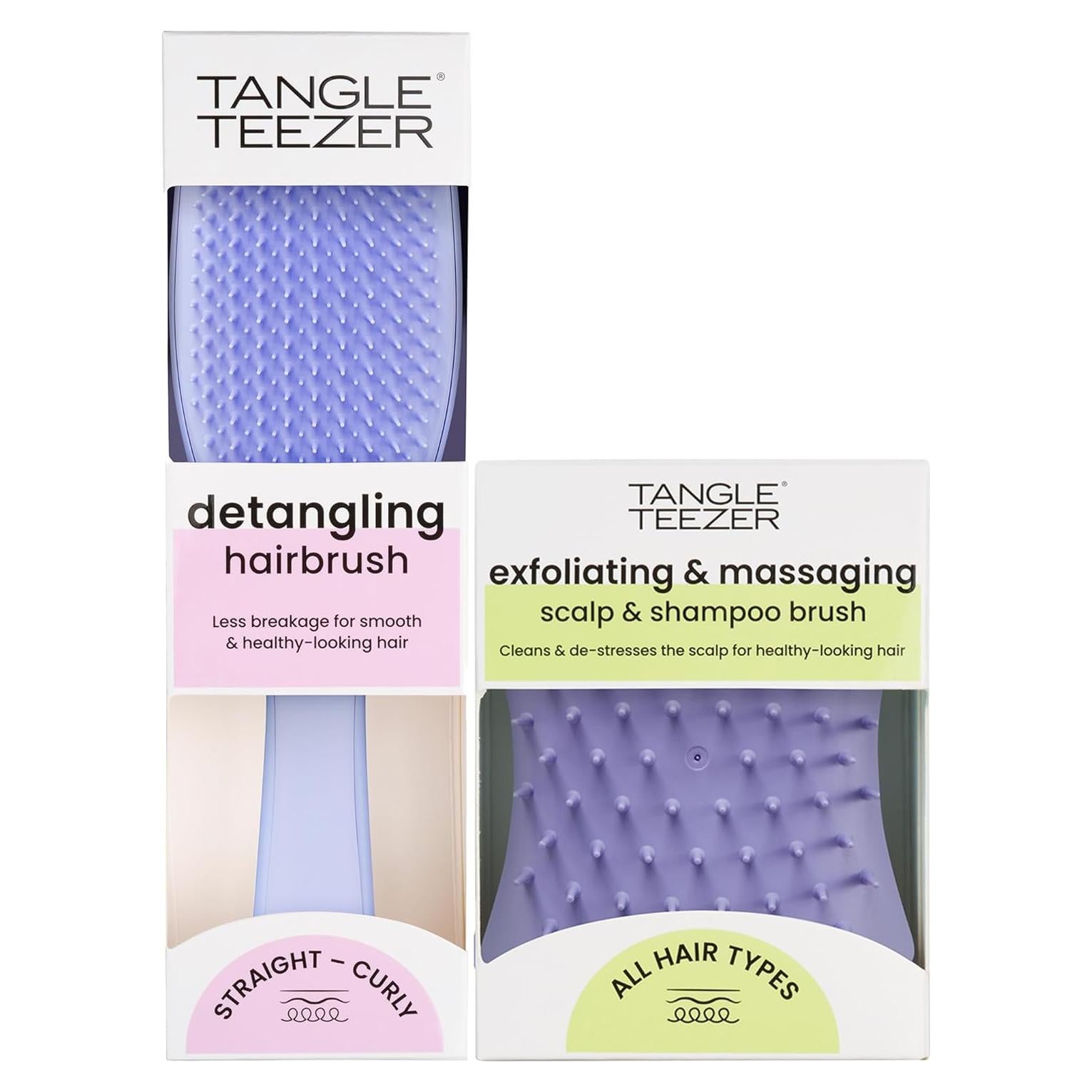 Tangle Teezer Exfoliador y Cepillo Desenredante Lavanda 90g