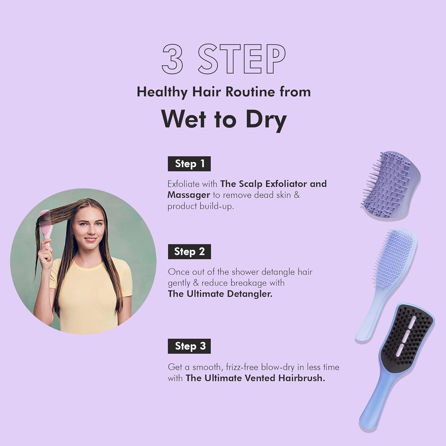 Tangle Teezer Exfoliador y Cepillo Desenredante Lavanda 90g