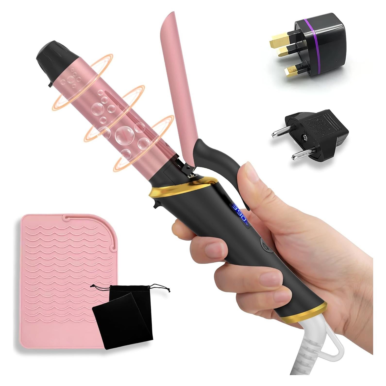 Mini Plancha de Rizar Ukliss Doble Voltaje 5 Temperaturas 30s