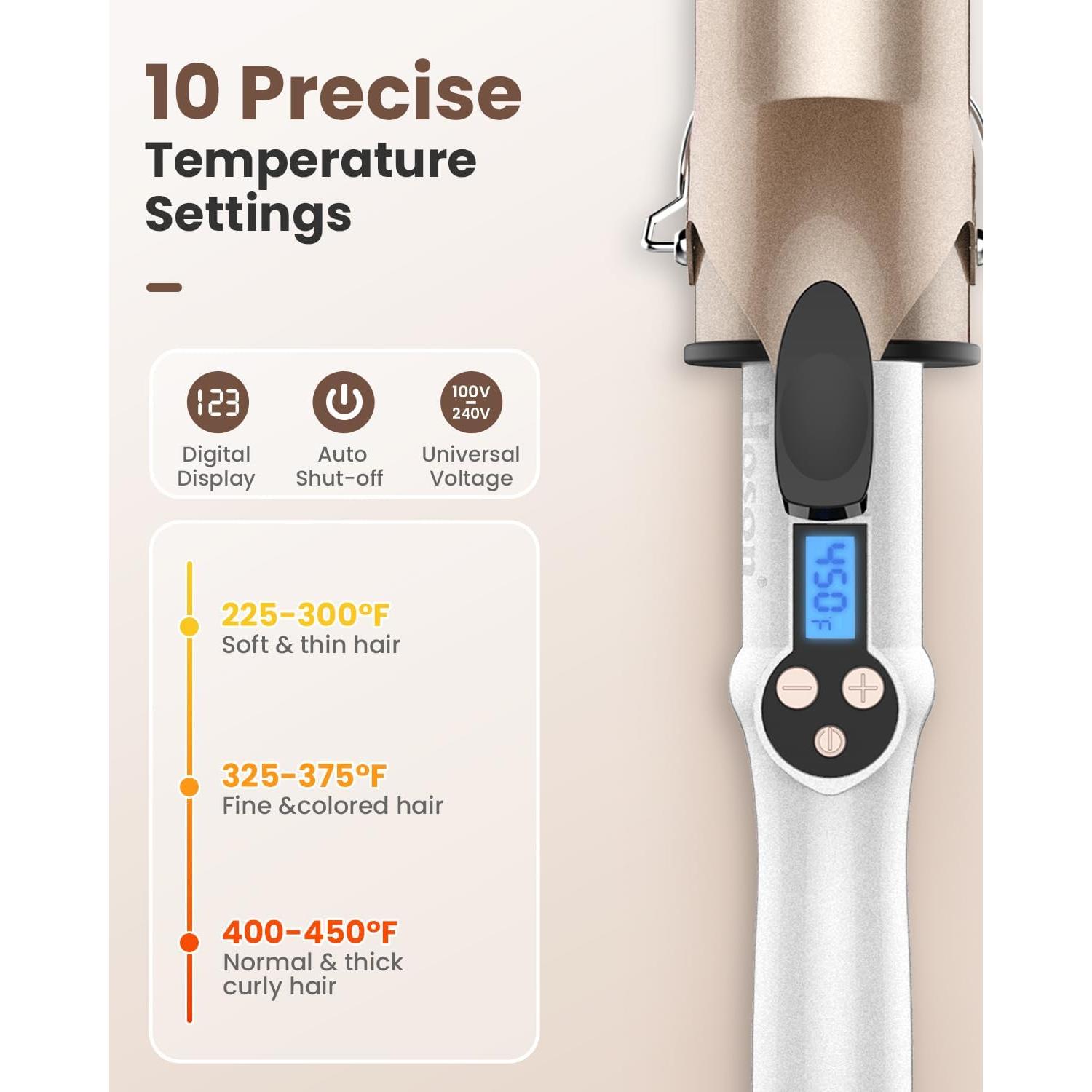 Plancha de Rizar Hoson 2 Pulgadas Cerámica 10 Temperaturas