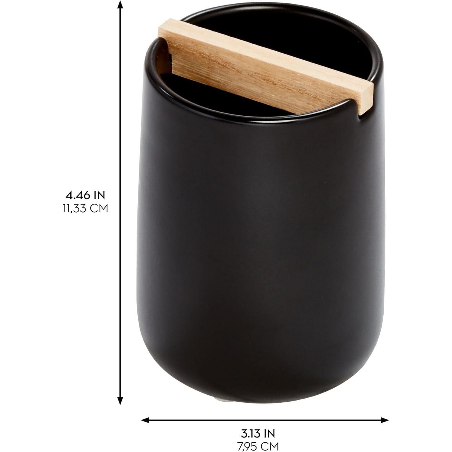 Soporte para Cepillos de Dientes iDesign Ceramic Earth 2 Compartimentos