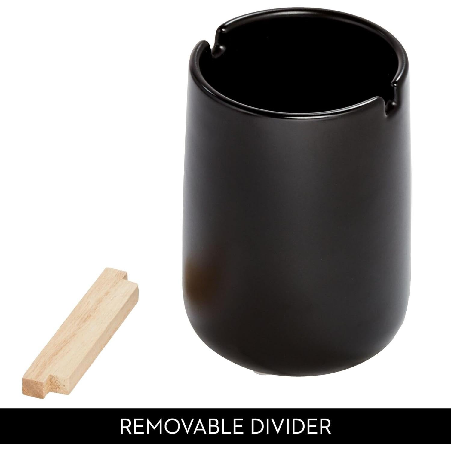 Soporte para Cepillos de Dientes iDesign Ceramic Earth 2 Compartimentos