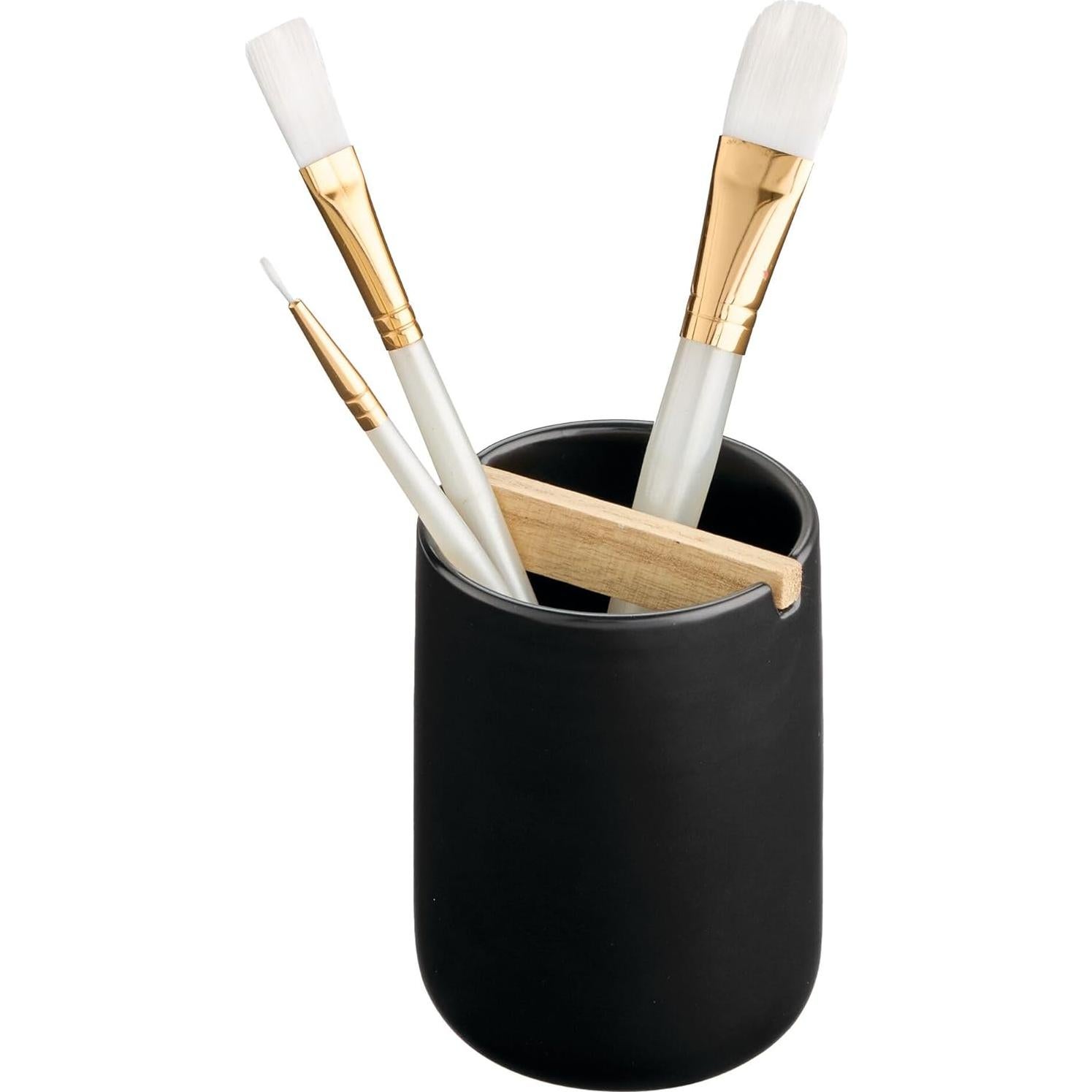 Soporte para Cepillos de Dientes iDesign Ceramic Earth 2 Compartimentos