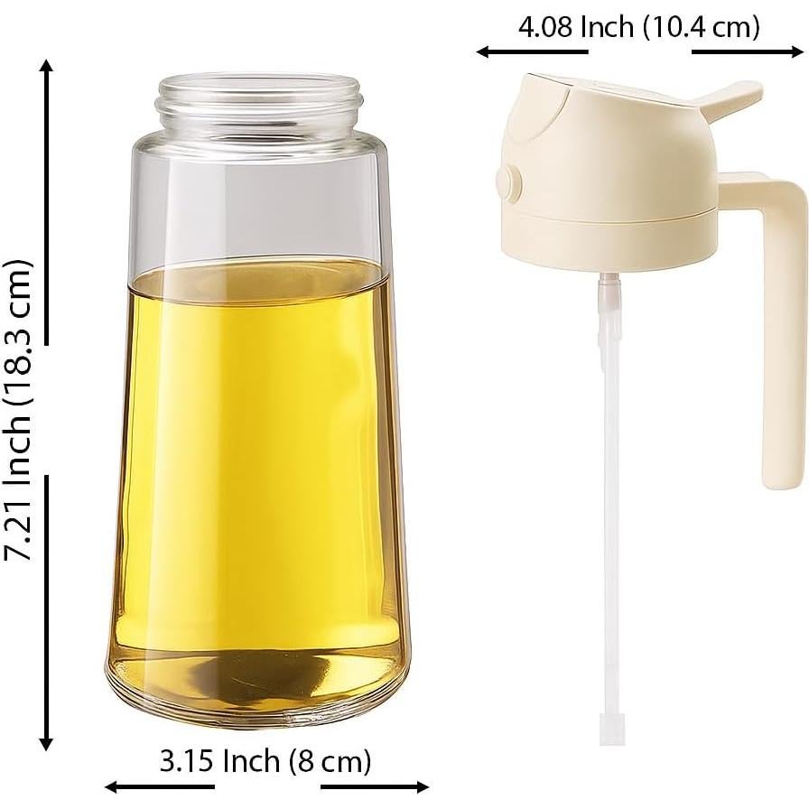 Botella de Spray y Dispensador de Aceite Genérico 470ml Vidrio Blanco