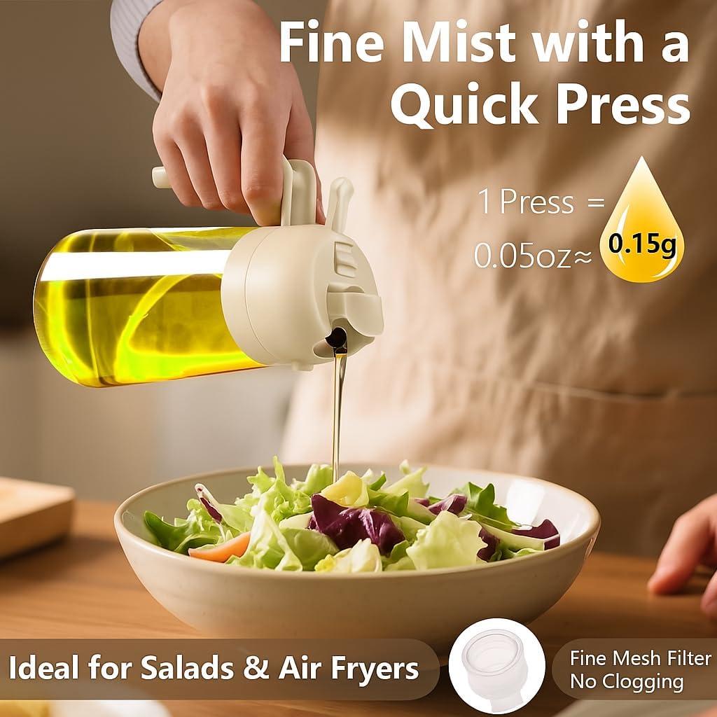 Botella de Spray y Dispensador de Aceite Genérico 470ml Vidrio Blanco