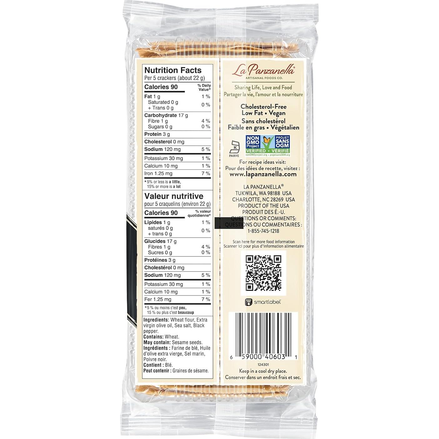 Galletas Mini Croccantini La Panzanella Pimienta Negra 170 g