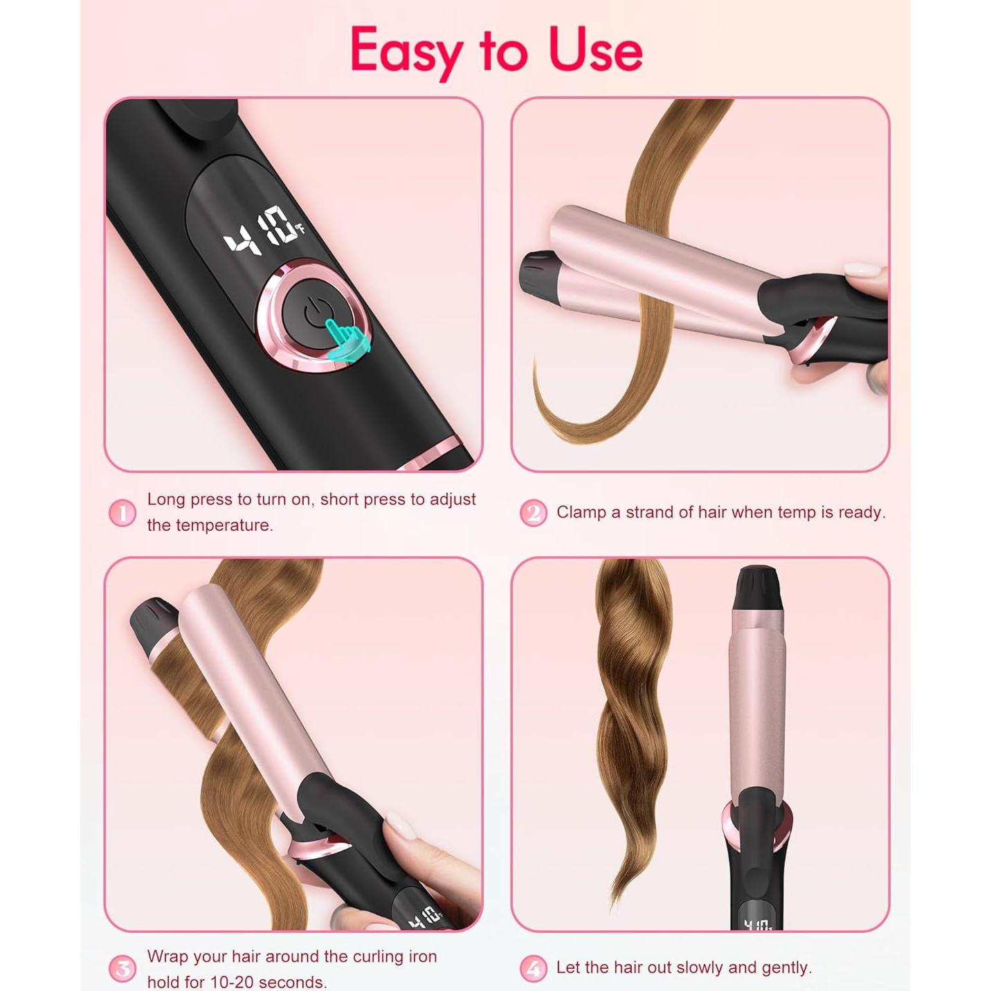 Mini Plancha de Rizar NFie Doble Voltaje 25.4 cm 210°C