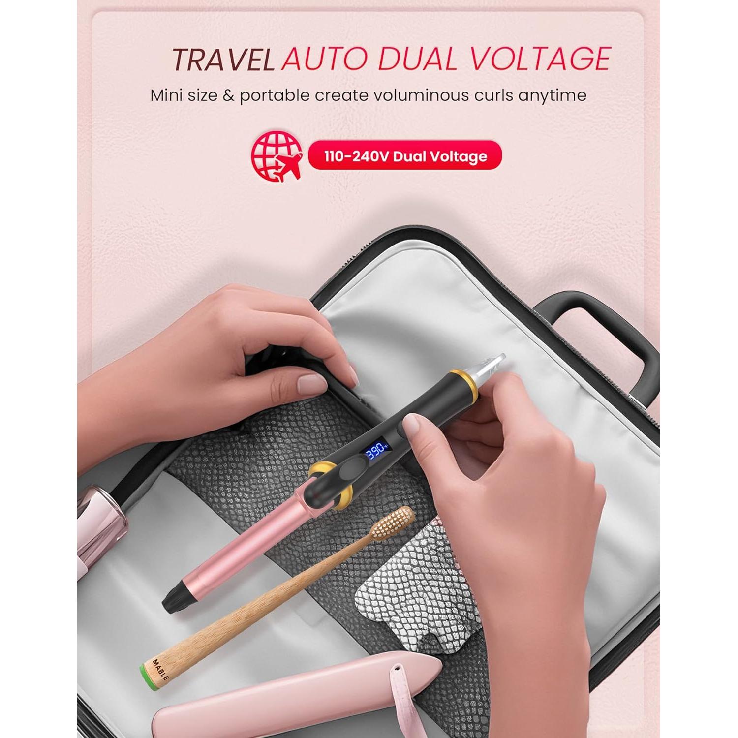 Mini Plancha de Rizar UKLISS 3/4" Doble Voltaje 5 Temperaturas