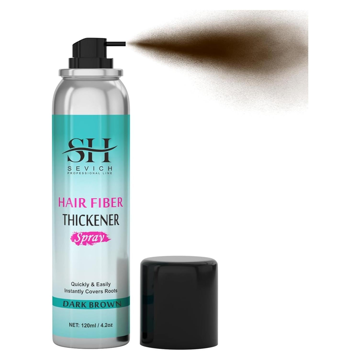 Spray de Fibra Capilar Sevich 120ml Marrón Oscuro - Acondicionador Instantáneo