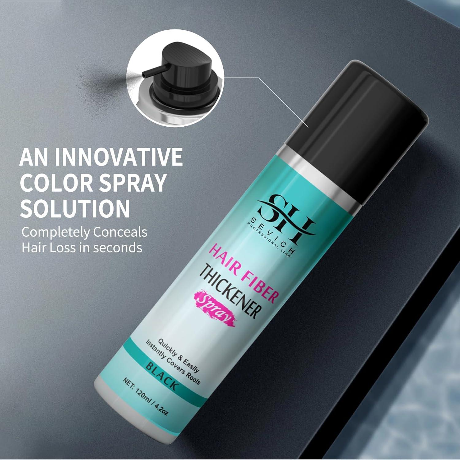 Spray de Fibra Capilar Sevich 120ml Marrón Oscuro - Acondicionador Instantáneo