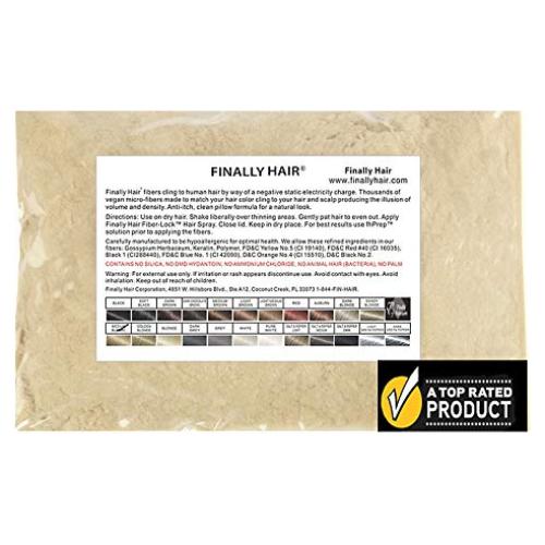 Bolsa de recarga de fibras para cabello Finally - 56g Rubio claro medio