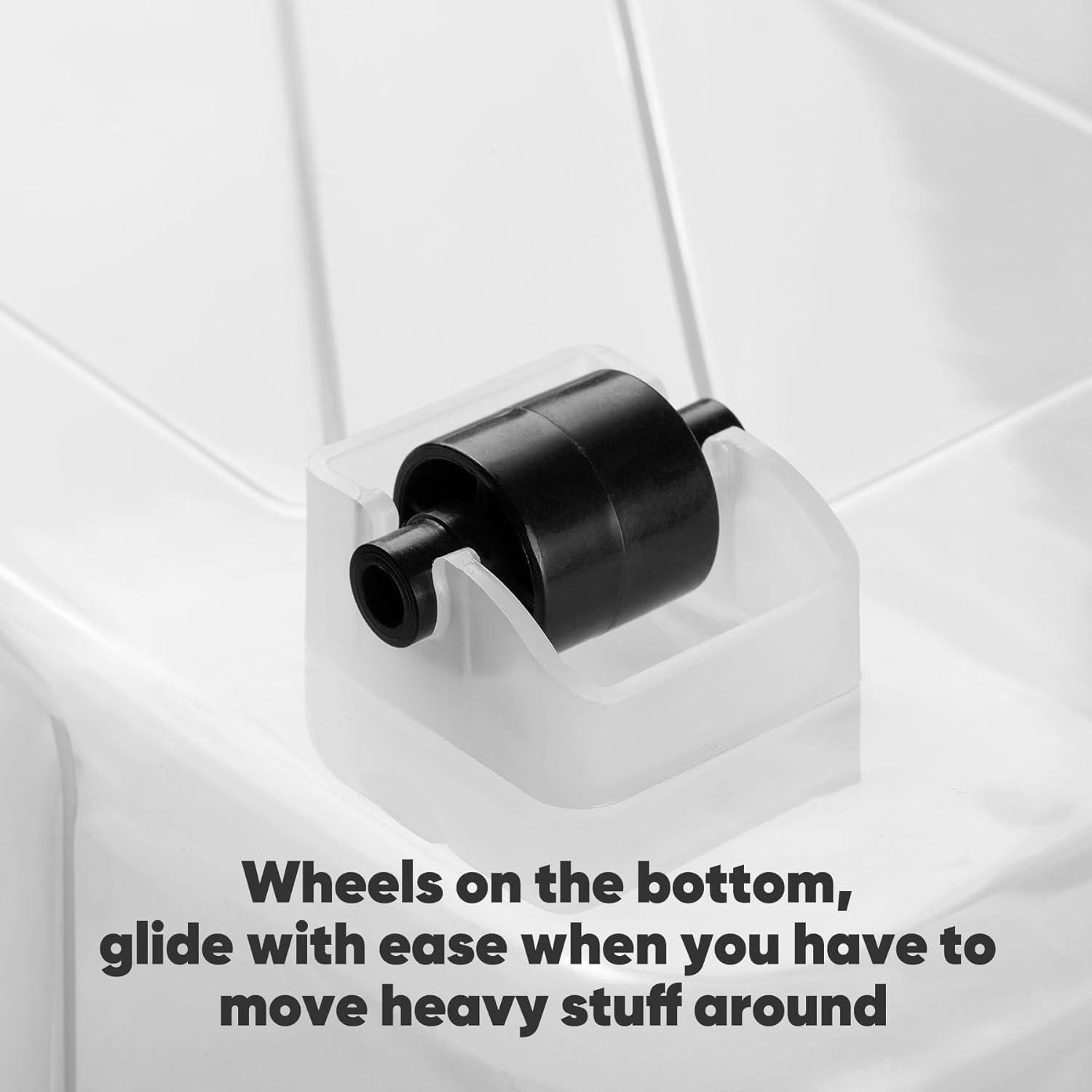 Caja de Almacenamiento Plástica Nazhura 72QT 6 Paquetes Transparente