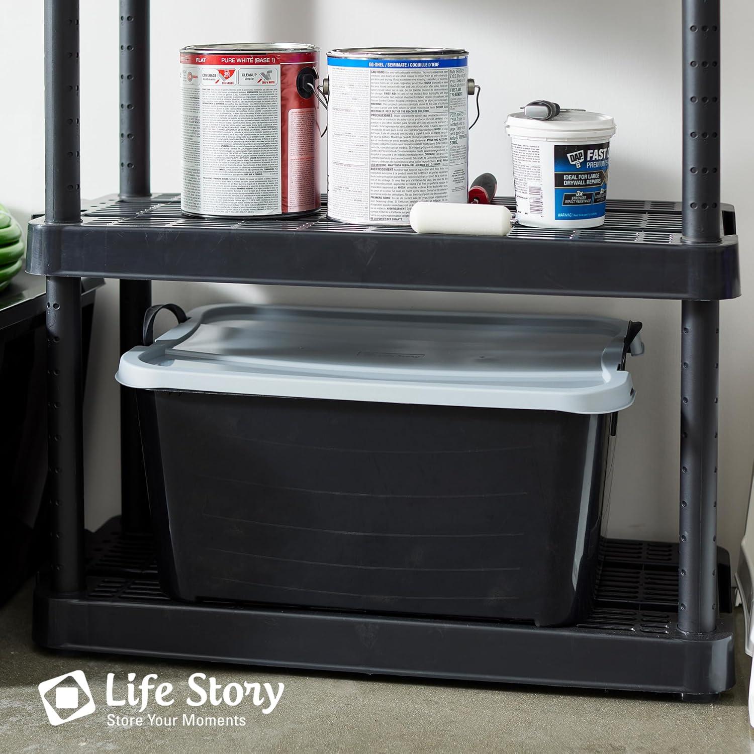 Contenedores de Almacenamiento Historia de Vida 6-Pack 52L Negro/Gris