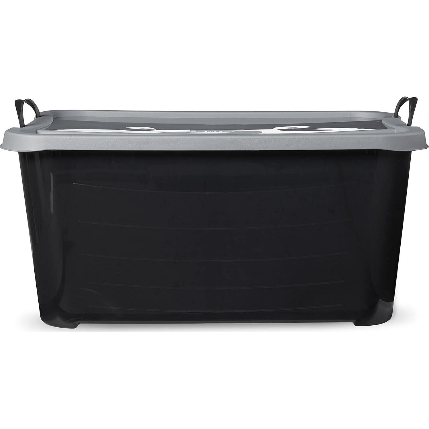 Contenedores de Almacenamiento Historia de Vida 6-Pack 52L Negro/Gris