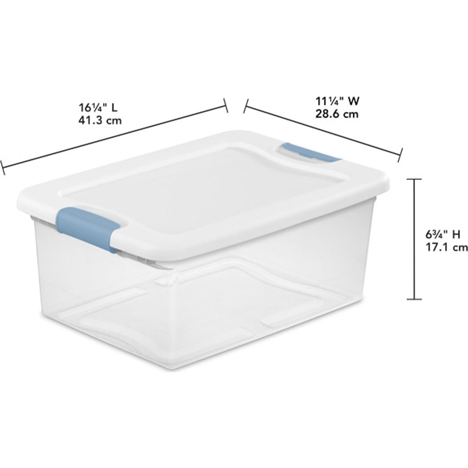 Caja de Almacenamiento Sterilite 15 Qt - Paquete de 12, Plástico Transparente