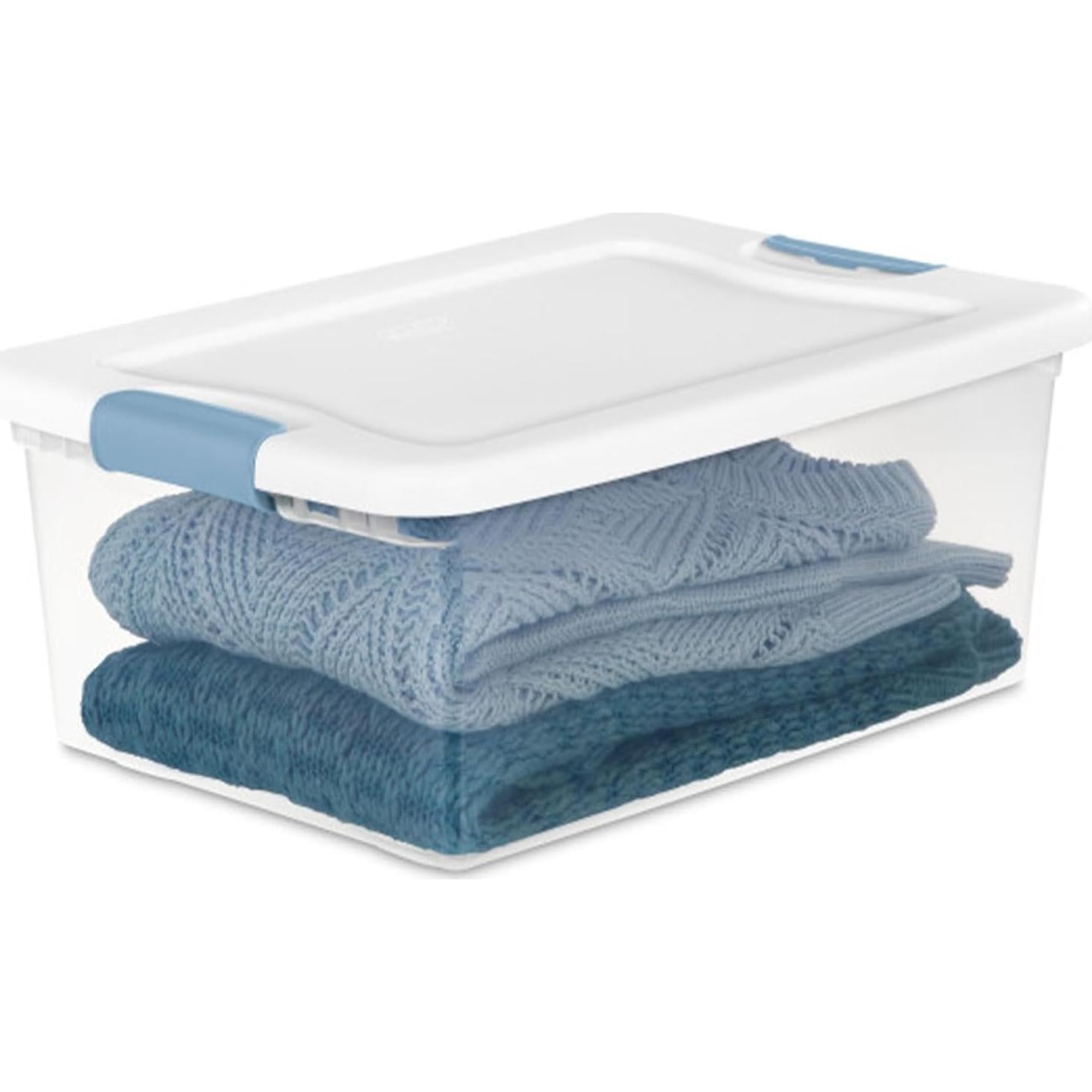 Caja de Almacenamiento Sterilite 15 Qt - Paquete de 12, Plástico Transparente