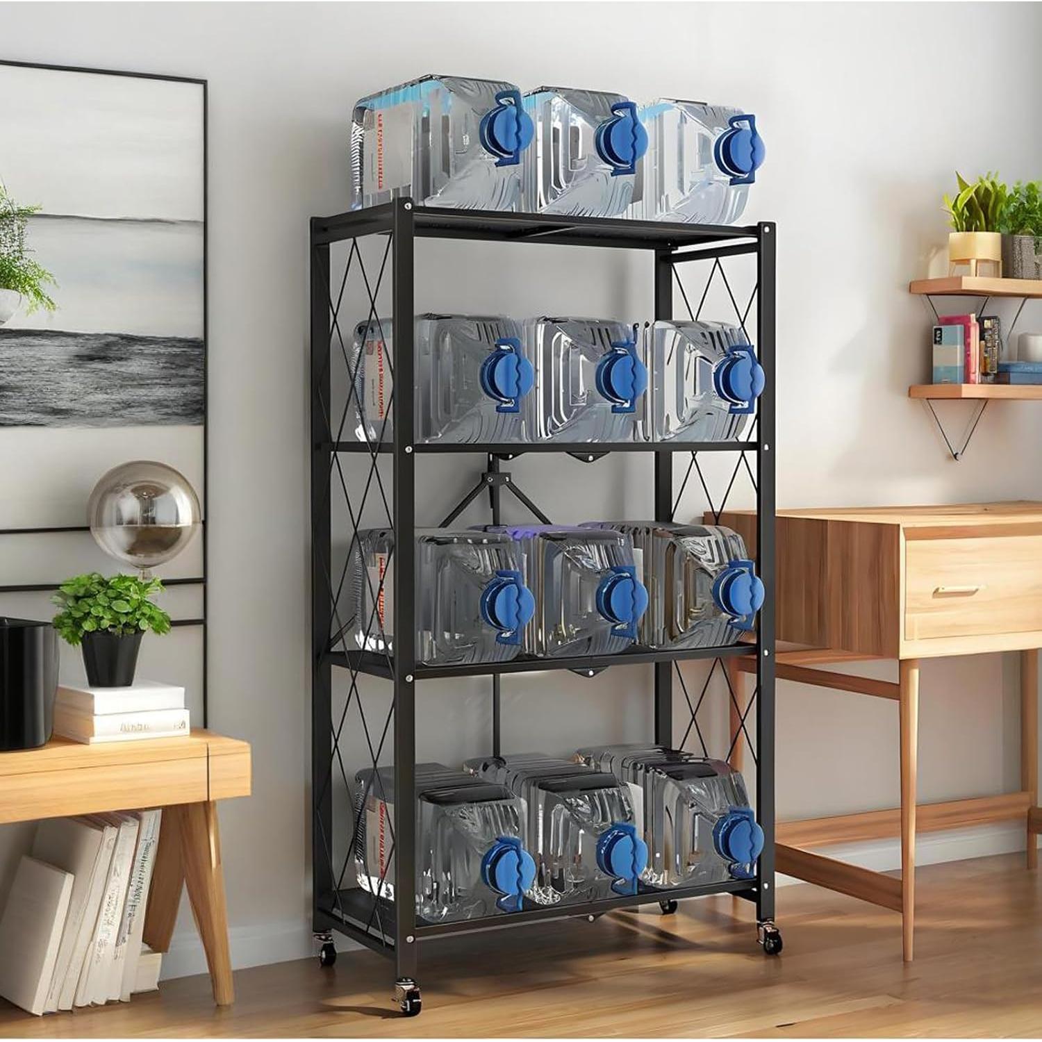 Estante de Metal Plegable GOARLPEY 4 Niveles 71x36x127 cm