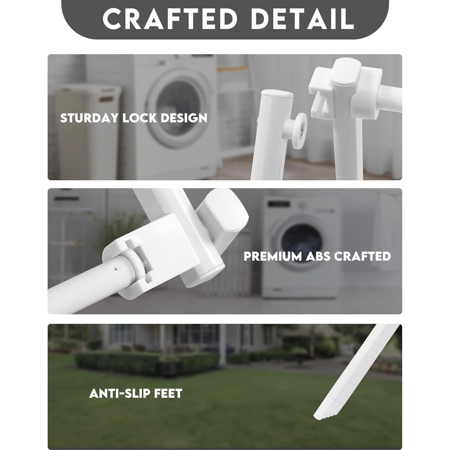 Estante Plegable para Secar Ropa ZOES HOMEWARE 4 Niveles 1.22m