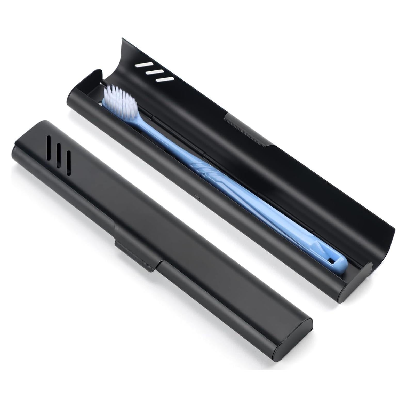 Estuche de Cepillo de Dientes de Viaje Glowivize Negro 21x3.4cm