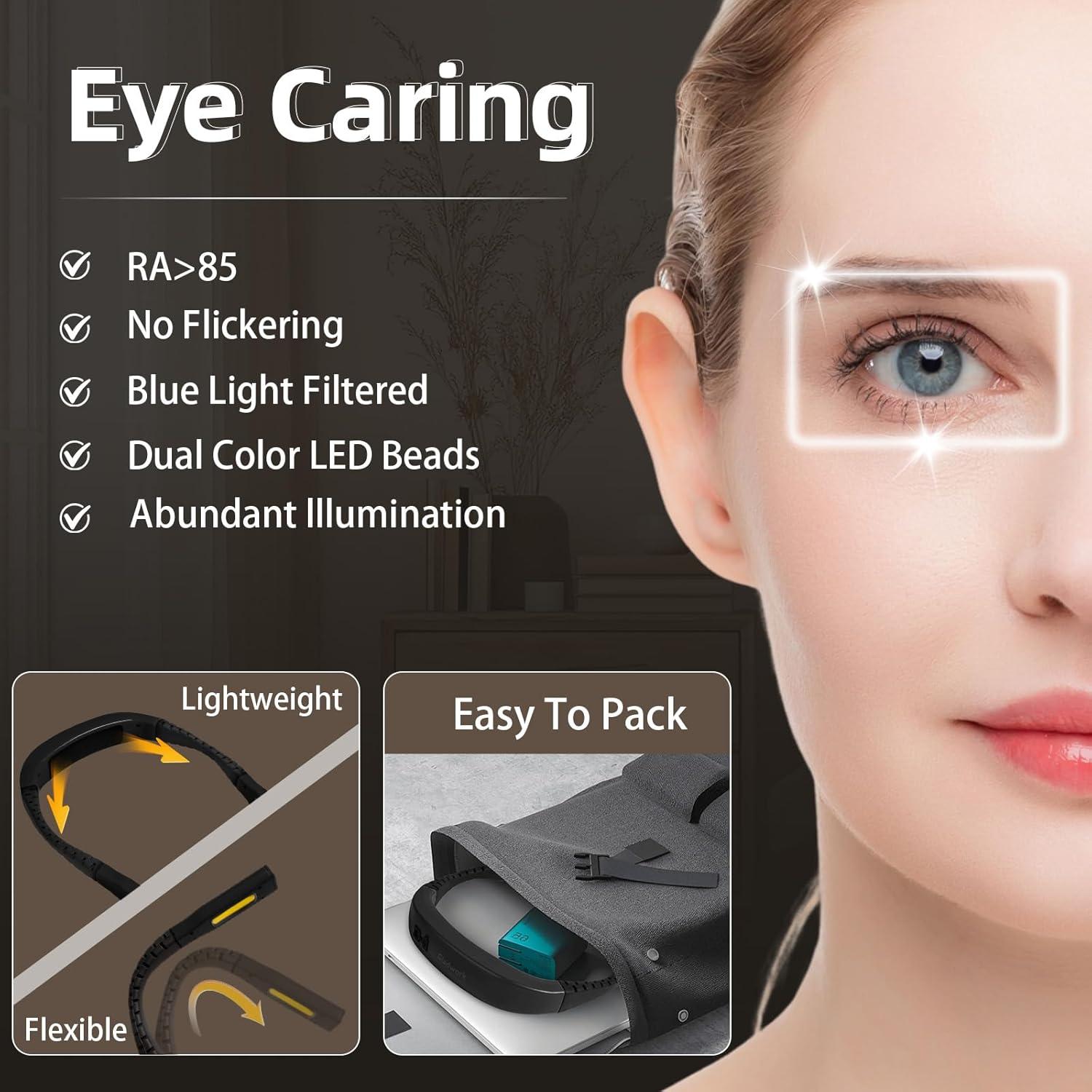 Luz de Cuello Recargable Gladwork 1200mAh 4 Luces Ajustables