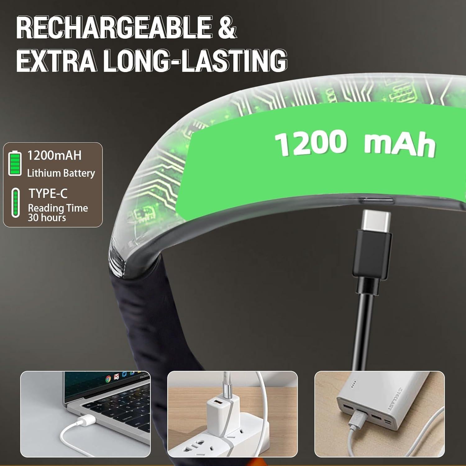 Luz de Cuello Recargable Gladwork 1200mAh 4 Luces Ajustables