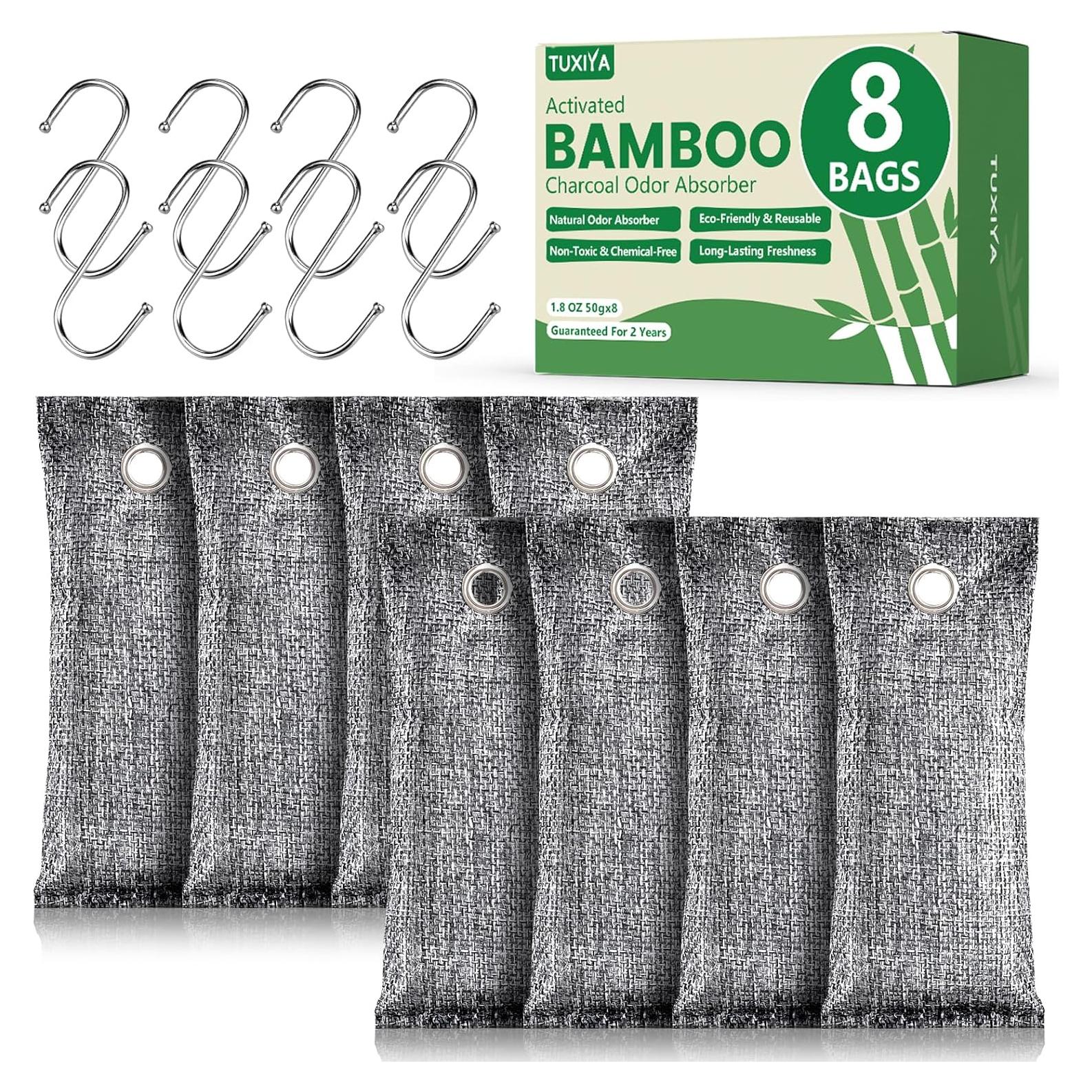 8 Pack Desodorantes de Carbón Activado TUXIYA 50g - Eliminador de Olores