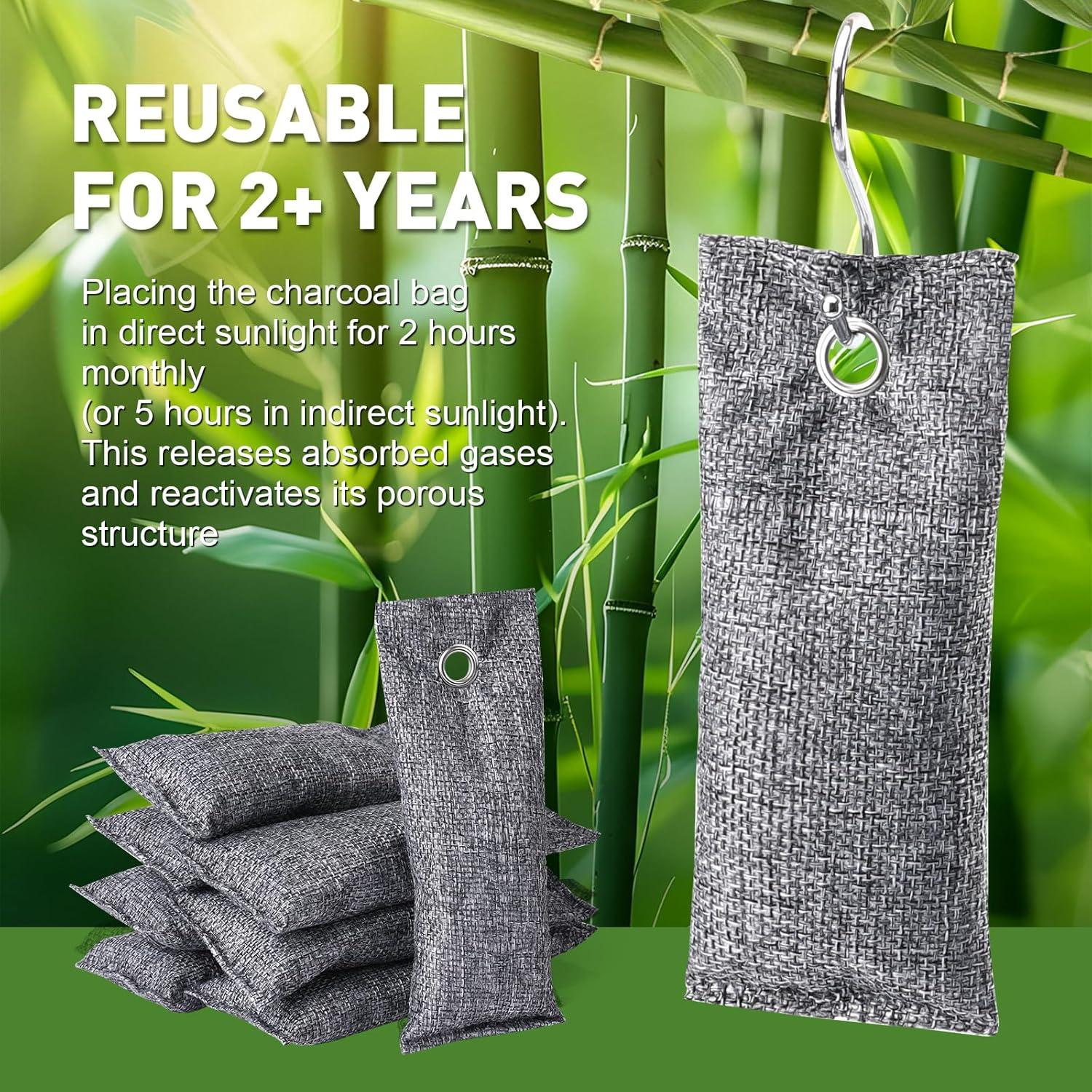 8 Pack Desodorantes de Carbón Activado TUXIYA 50g - Eliminador de Olores