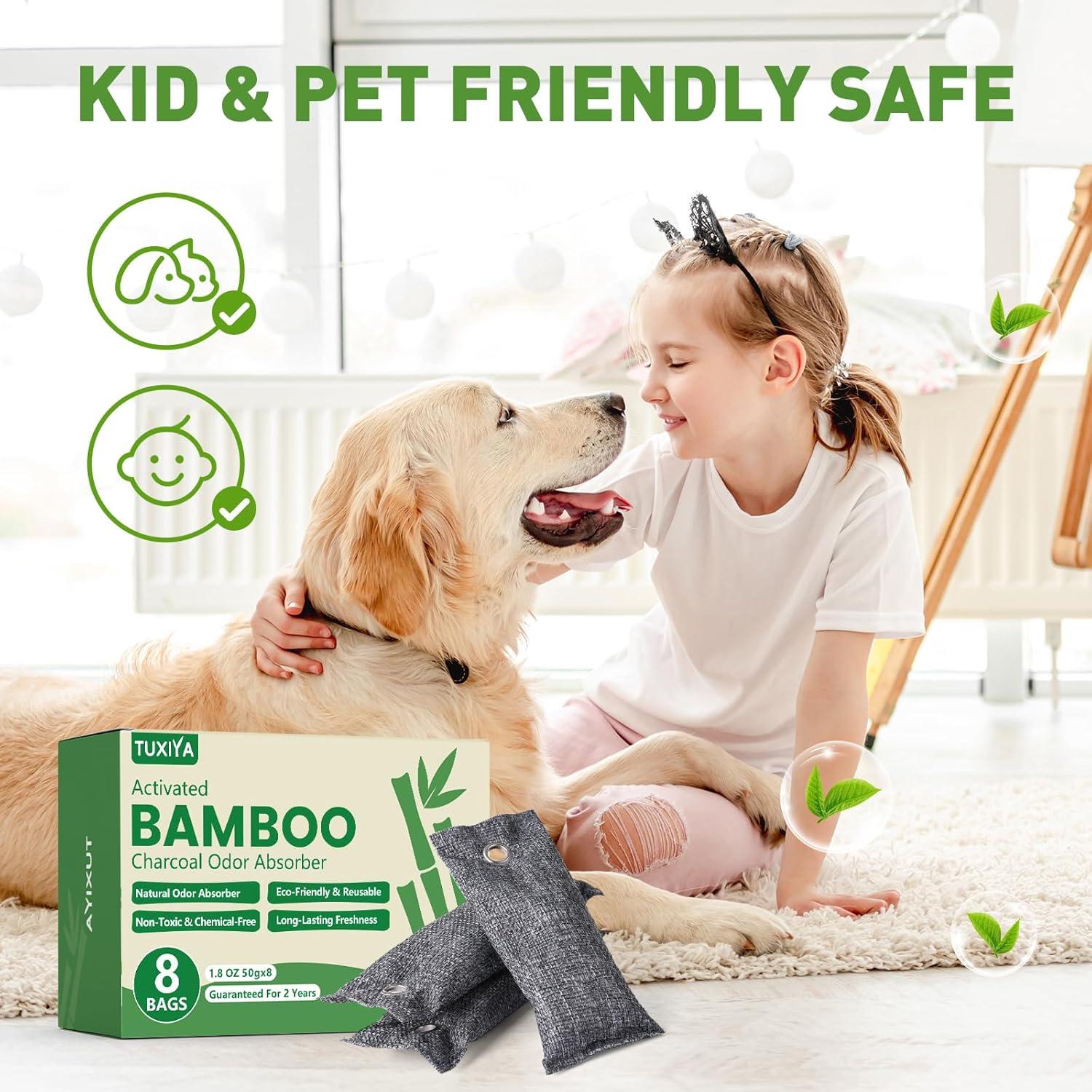 8 Pack Desodorantes de Carbón Activado TUXIYA 50g - Eliminador de Olores