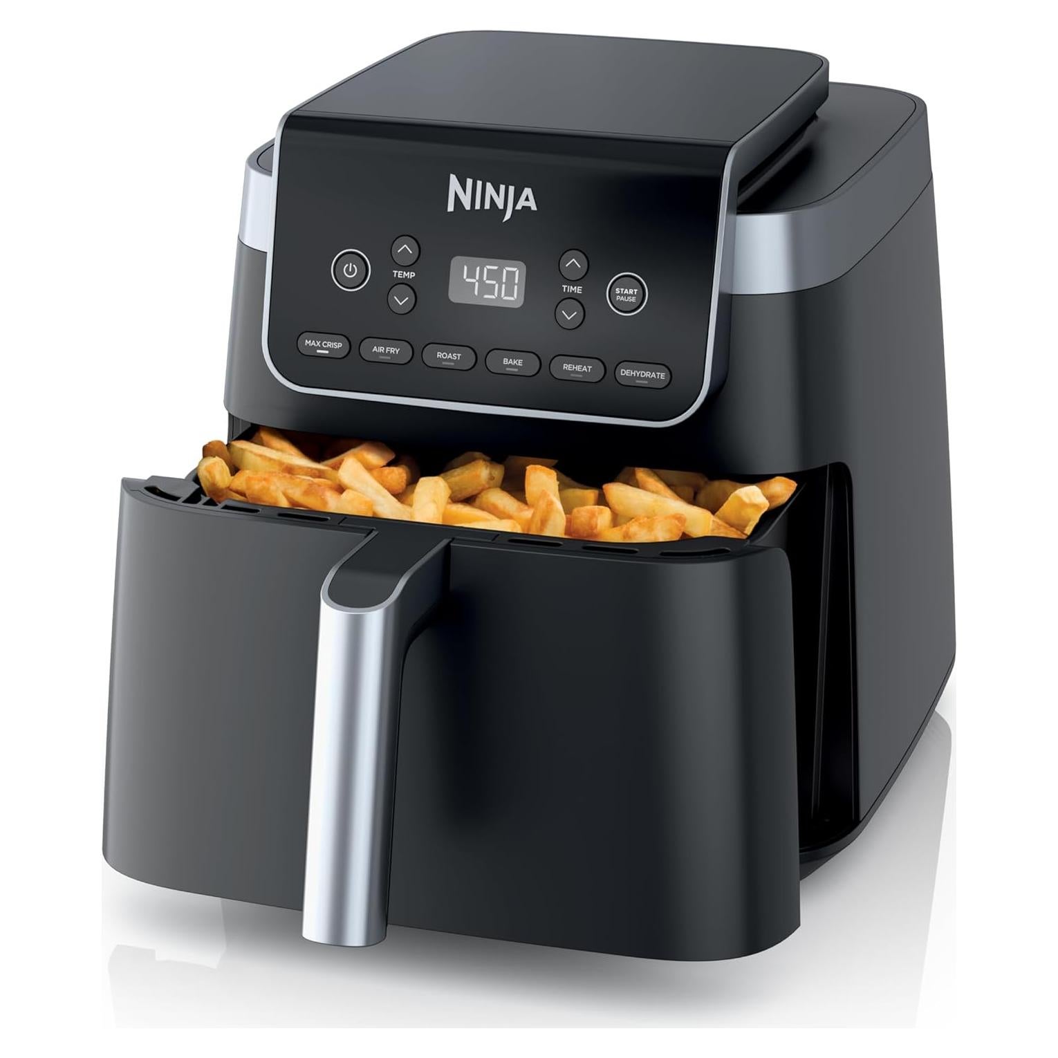 Freidora de Aire Ninja AF181 6.5L 6 en 1 Max Crisp Gris