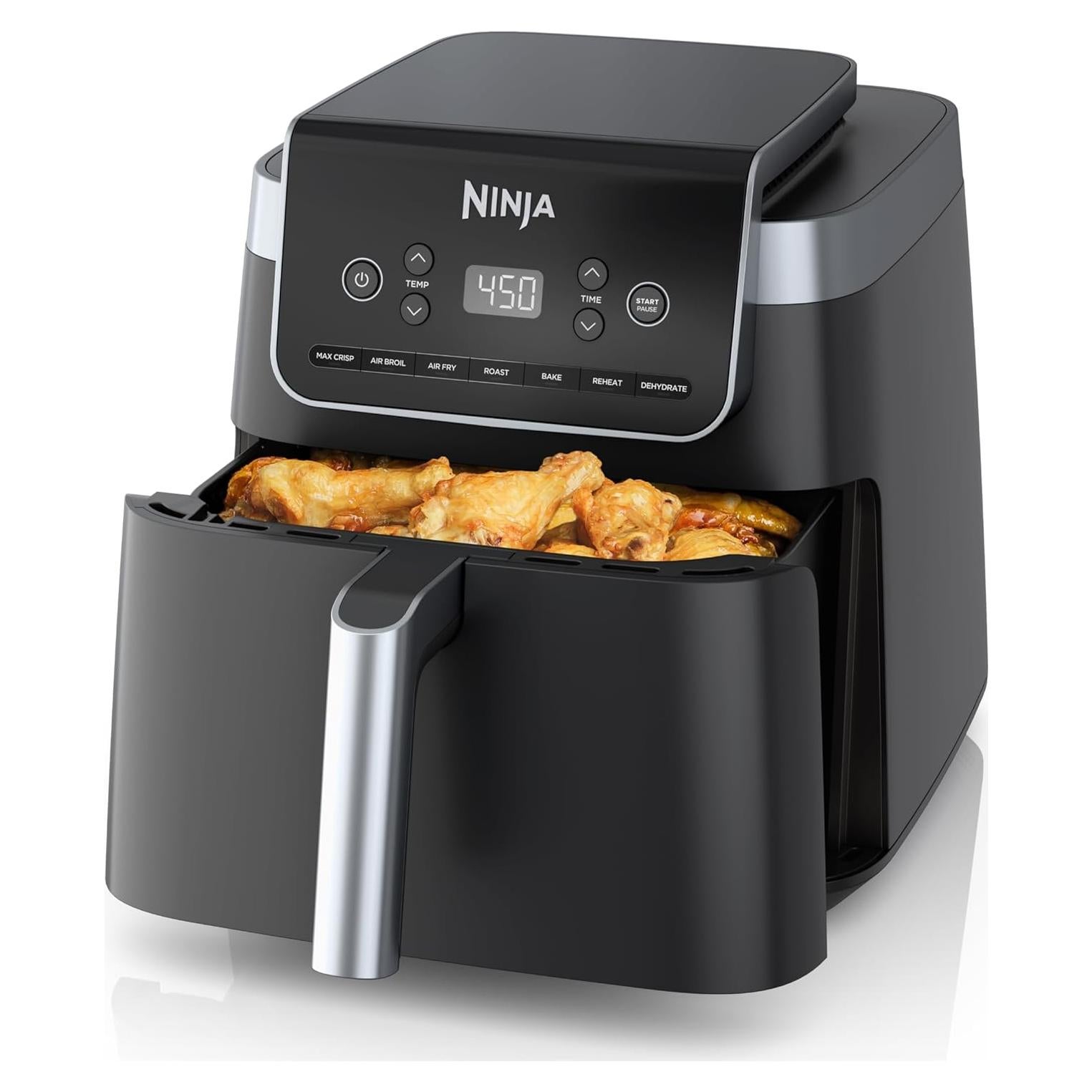 Freidora de Aire Ninja Pro XL 6.5QT 7 en 1 Max Crisp Gris