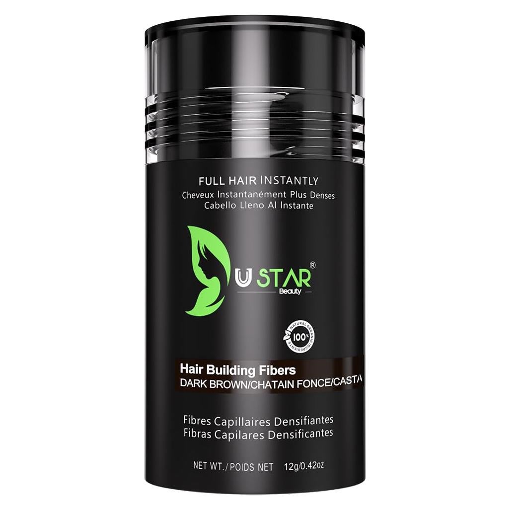 Fibra Capilar Ustar 11.8g Marrón Oscuro - Engrosamiento Instantáneo