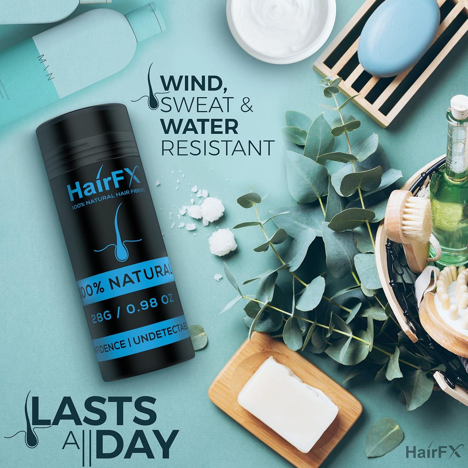 Fibras para Cabello Fino HairFX Marrón Oscuro 28g - Acondicionador Instantáneo