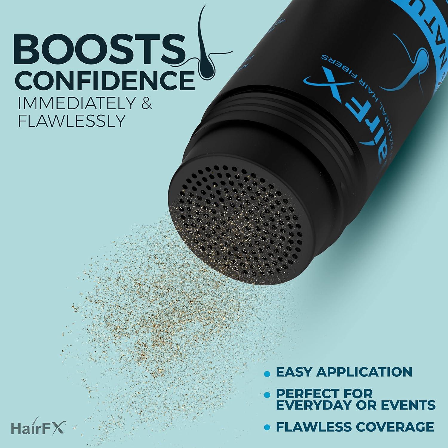 Fibras para Cabello Fino HairFX Marrón Oscuro 28g - Acondicionador Instantáneo