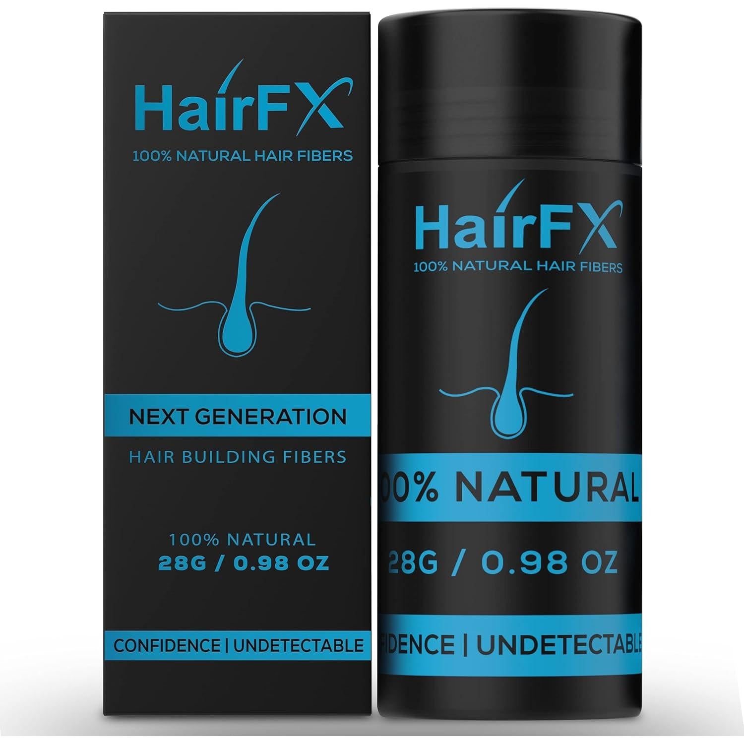 Fibras para Cabello Fino HairFX Marrón Oscuro 28g - Acondicionador Instantáneo