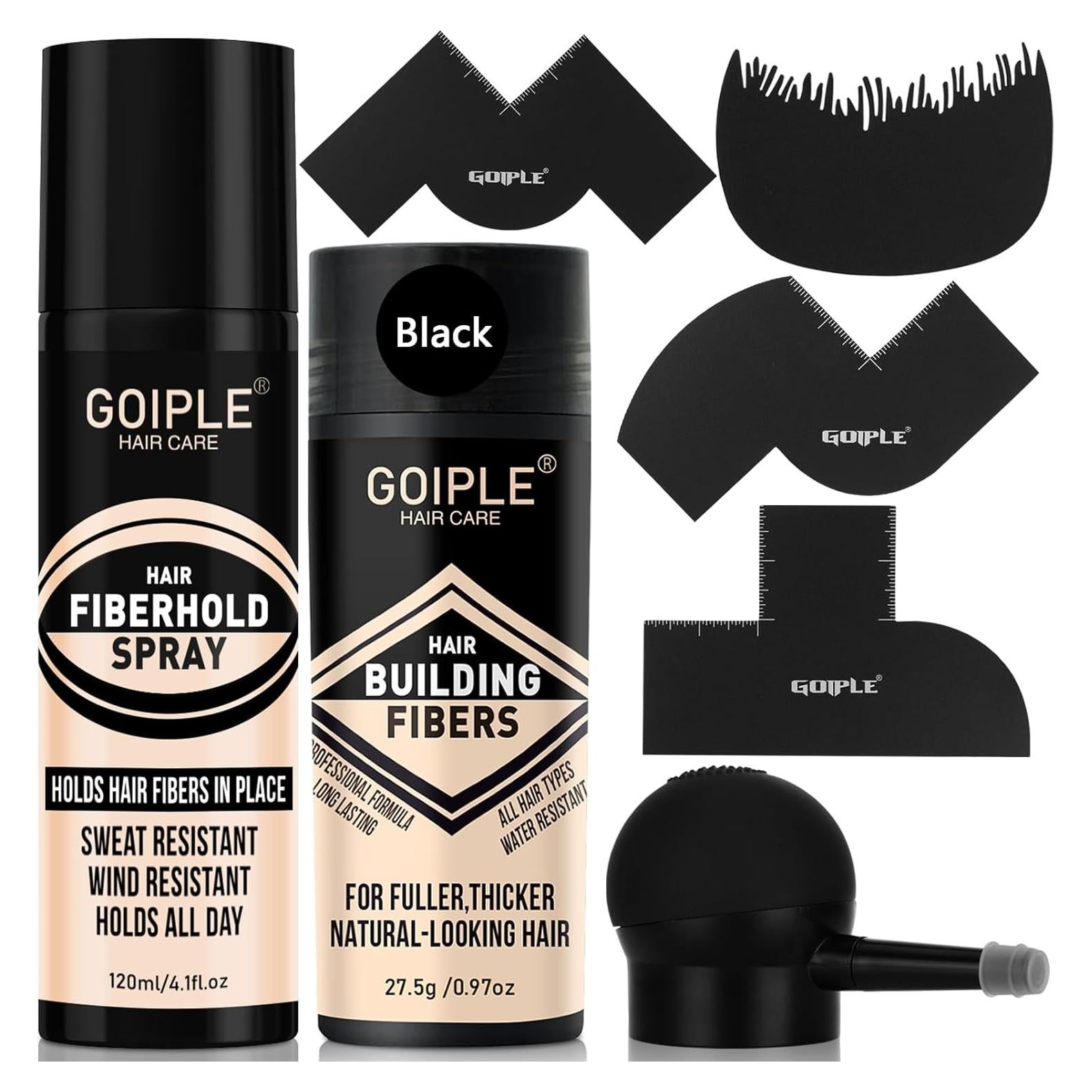 Juego de Aplicador de Fibra para Engrosar Cabello WOZUTUNT - Spray Voluminizador para Hombres