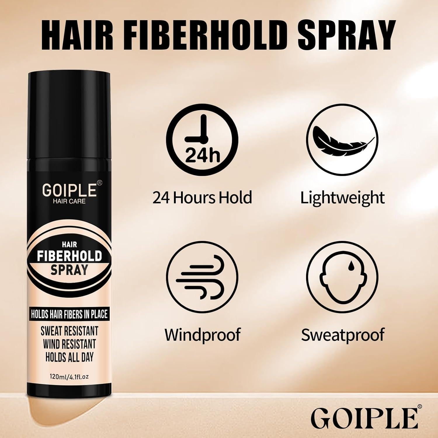Juego de Aplicador de Fibra para Engrosar Cabello WOZUTUNT - Spray Voluminizador para Hombres
