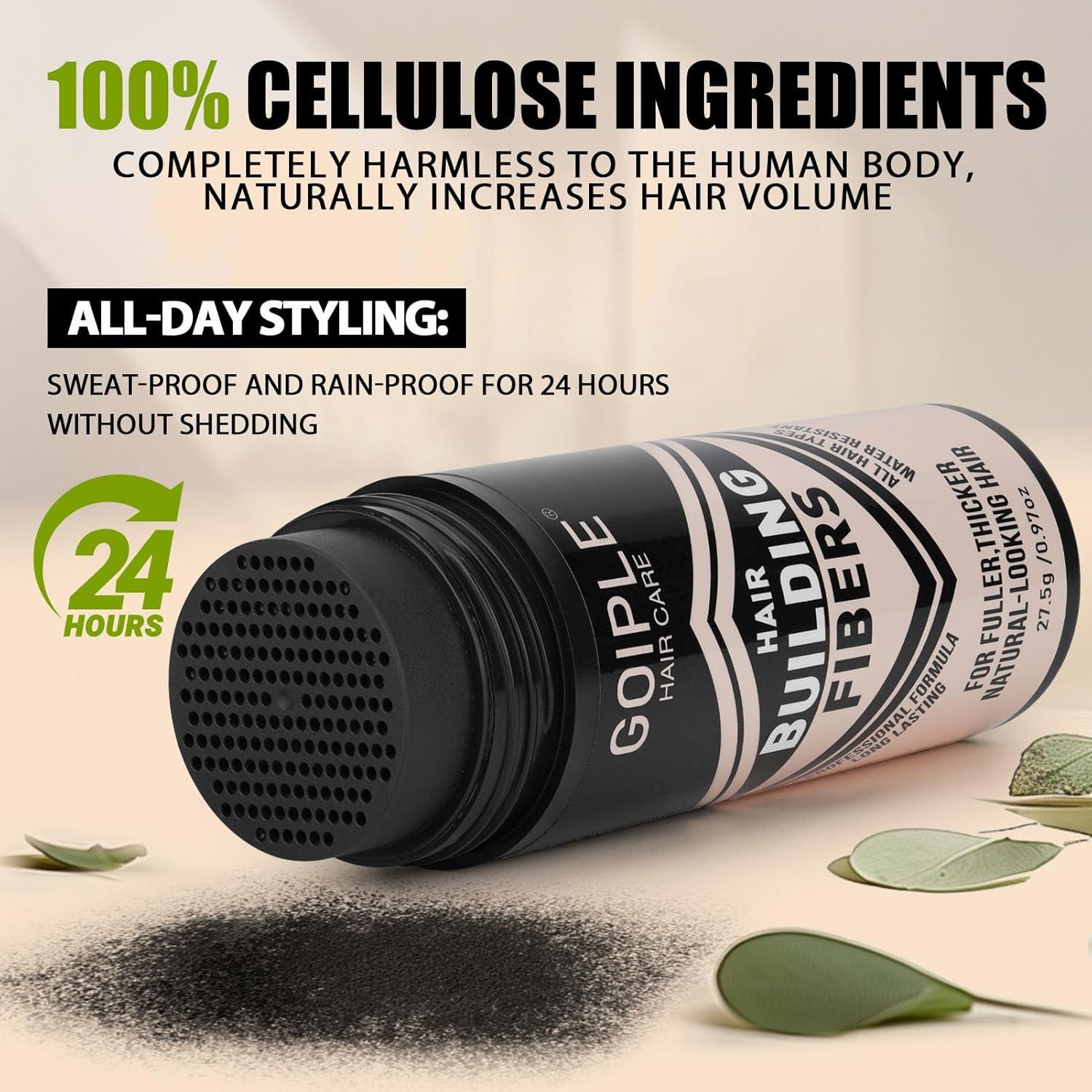 Juego de Aplicador de Fibra para Engrosar Cabello WOZUTUNT - Spray Voluminizador para Hombres