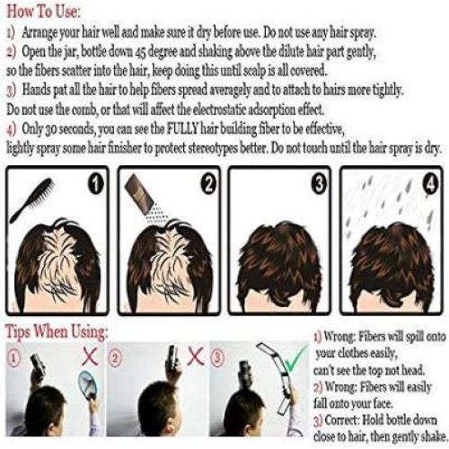 Fibras de Cabello de Queratina USTAR 12g - Volumen Natural