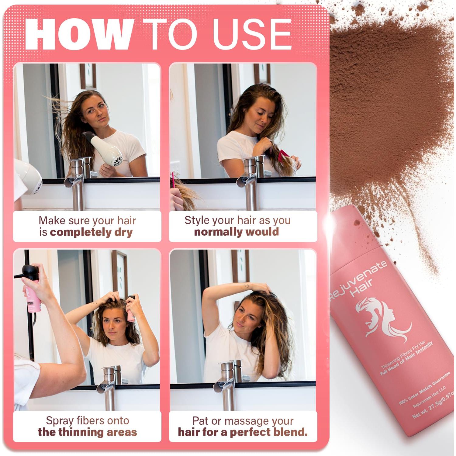 Fibras para Cabello Fino Rejuvenate - Marrón Medio 27.5g