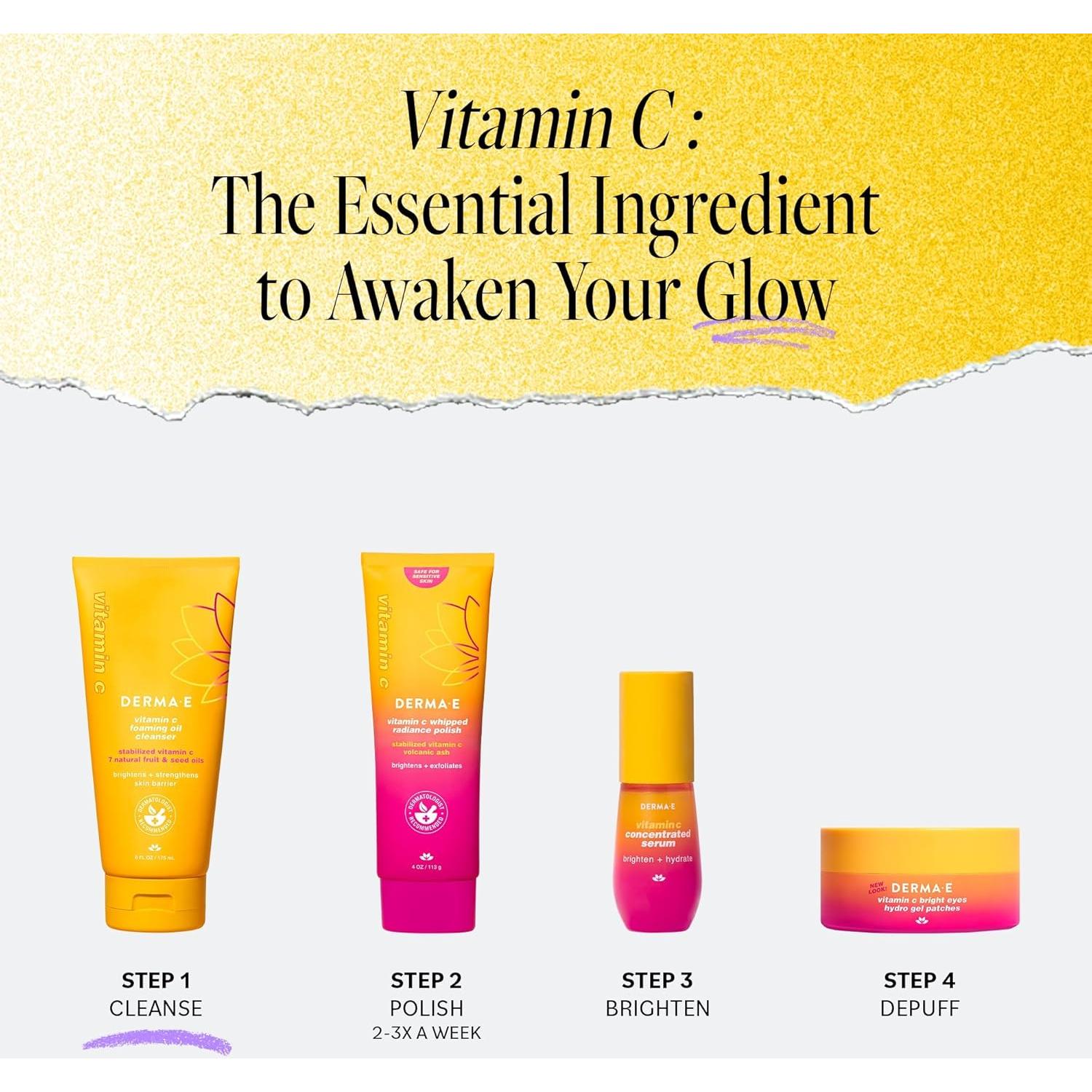 Limpiador Facial Espumoso Derma E con Vitamina C 177 ml