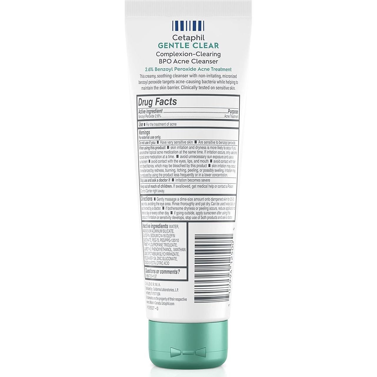 Limpiador Suave Cetaphil para Acné 2.6% BPO 119g Piel Sensible