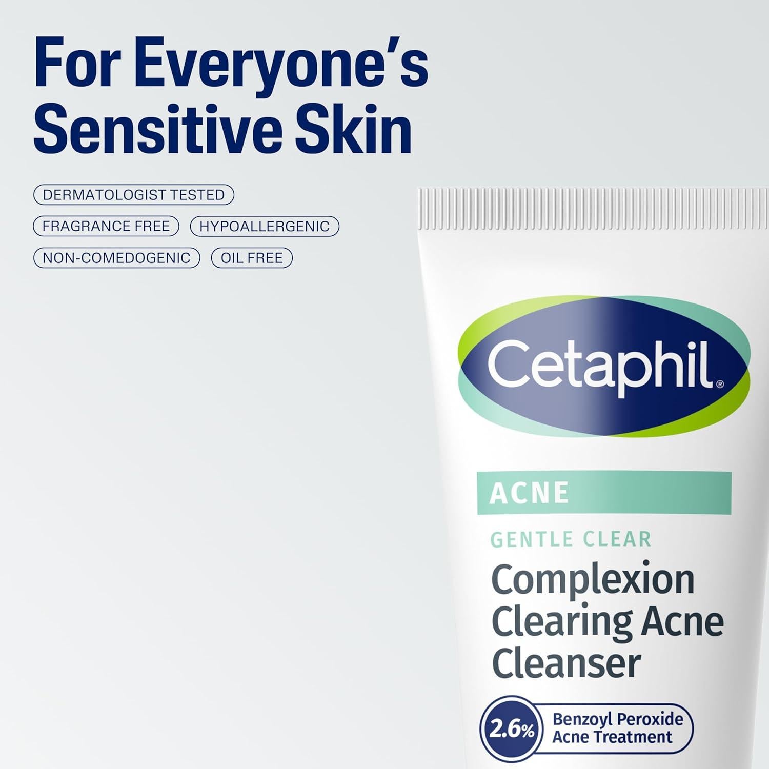 Limpiador Suave Cetaphil para Acné 2.6% BPO 119g Piel Sensible