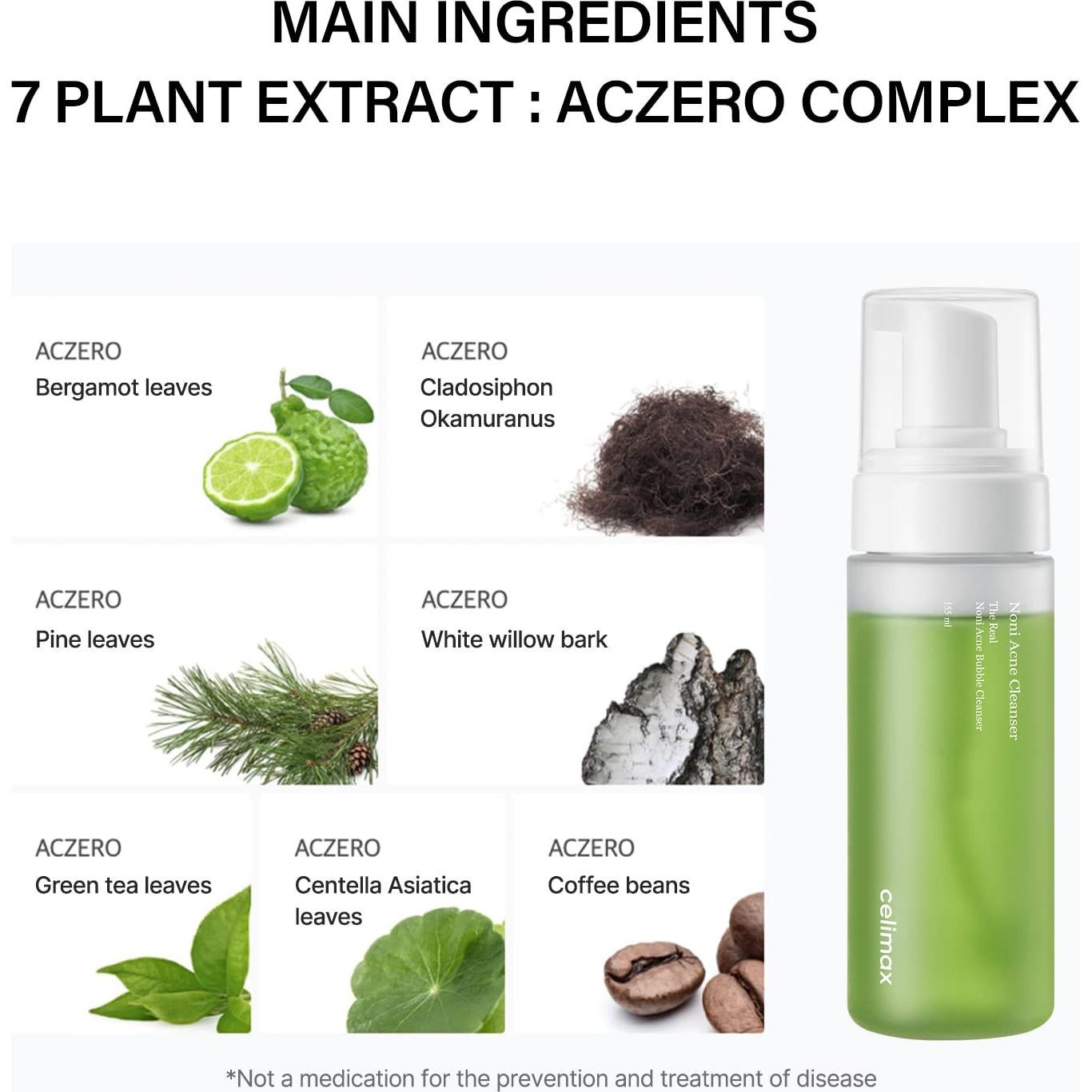 Limpiador Espumoso Noni Celimax 155ml - Piel Sensible y Mixta