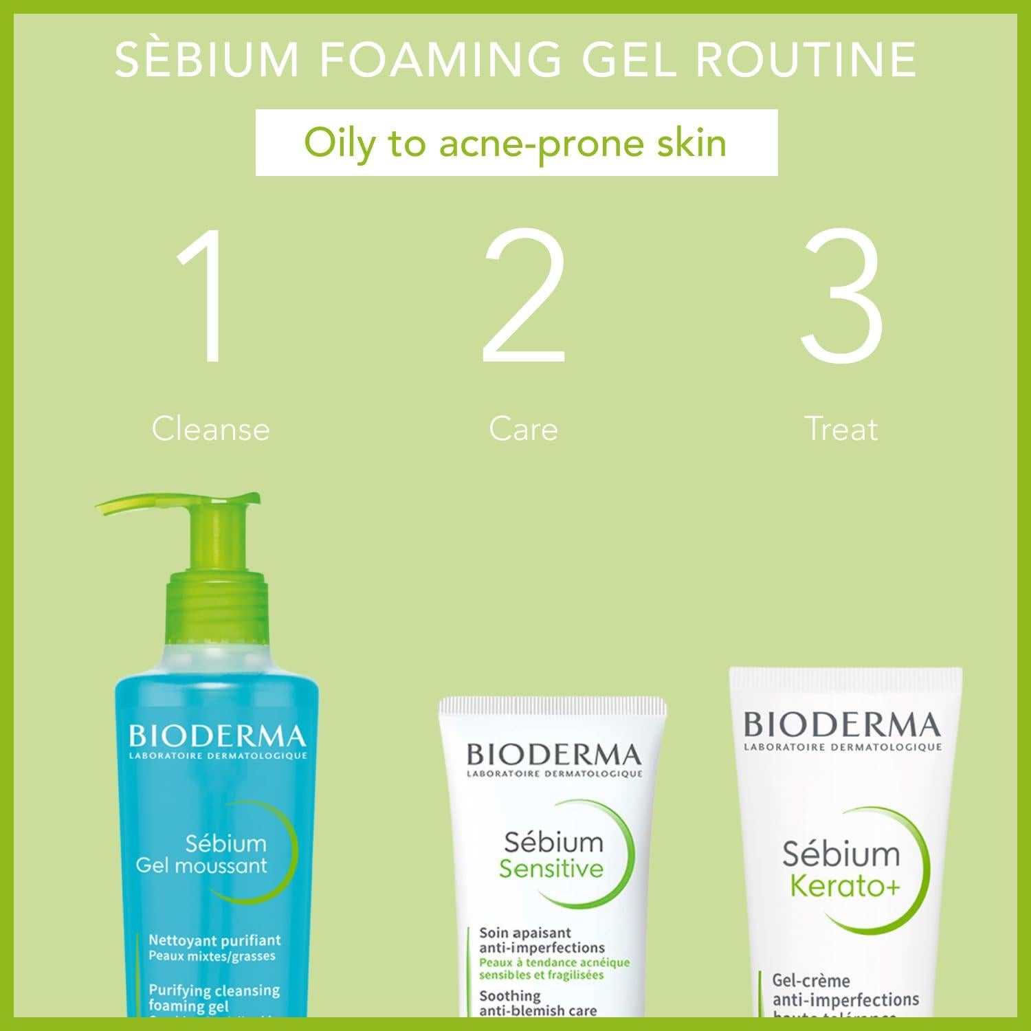 Gel Espumoso Facial Bioderma Sébium 495 ml - Limpiador Purificante
