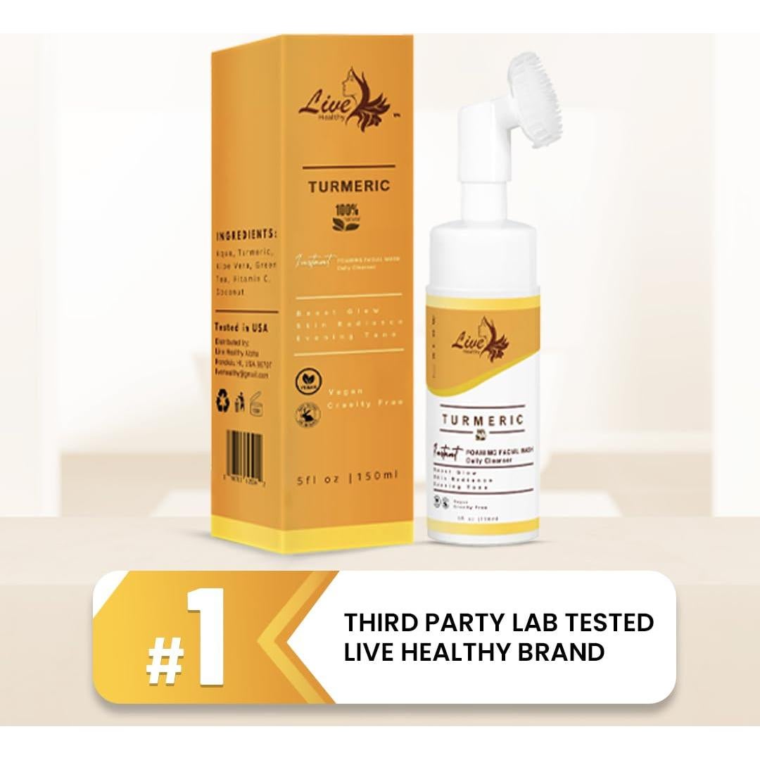 Limpiador Facial Espumoso Live Healthy con Cúrcuma 150ml