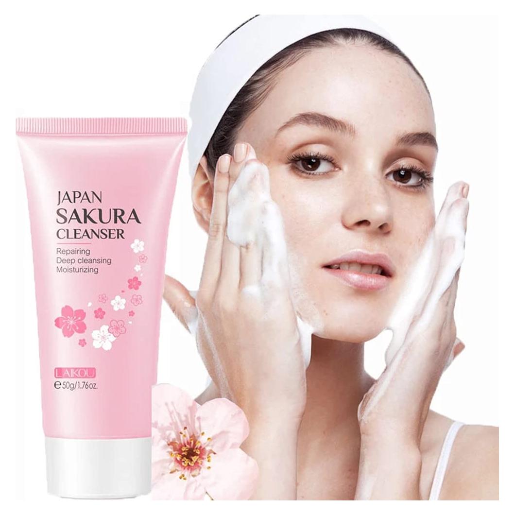 Limpiador Facial Sakura Crema Espumosa Hidratante 50g